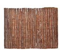 Qnhdfrt Clôture d'écorce - 1000 x 70 cm - Clôture de jardin naturelle en écorce d'arbre - Brise-vue flexible et délimitation de jardin pour l'extérieur - Bordure rustique avec fil revêtu de PVC
