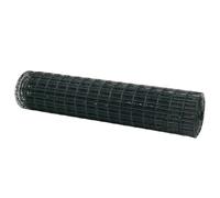 Qnhdfrt Clôture Euro 1 x 25 m - Clôture de jardin solide en fer enduit de PVC - Clôture grillagée verte - Système de clôture pour jardin et terrasse - Mailles rectangulaires 76,2 x 63,5 mm