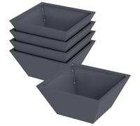 Qnhdfrt Cold Rolled Steel Trapezoid Garden Planters, 5-Pack