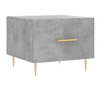 Qnhdfrt Concrete Gray Wood and Iron Coffee Table with Drawer