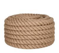 Qnhdfrt Corde de Jute 5 m de Long 60 mm d'épaisseur Gros Cordage Naturel à 3 torons pour décoration d'intérieur Loisirs créatifs Jardinage aménagement paysager et Rampe d'escalier