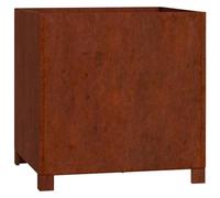 Qnhdfrt Corten Steel Square Planter Box with Legs, 50x50x50 cm, Rust