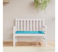 Qnhdfrt Coussin pour banc de jardin - Turquoise - 100 x 50 x 4 cm - Rectangulaire - En tissu Oxford - Léger et respirant - Antidérapant - Pour jardin, balcon et pièces à vivre
