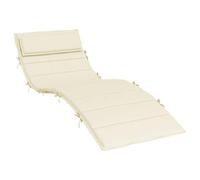 Qnhdfrt Cream Oxford Fabric Chaise Lounge Cushion, 180x60x4 cm