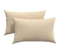 Qnhdfrt Cream Rectangular Fabric Throw Pillows 12x20 inches