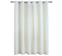 Qnhdfrt Cream Velvet Blackout Curtain, 290 x 245 cm Grommet Panel