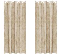 Qnhdfrt Cream Velvet Curtains, 2-Pack Thermal Light Filtering Panels