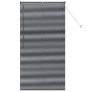 Qnhdfrt Dark Gray Aluminum Venetian Blinds, 85 x 175 cm