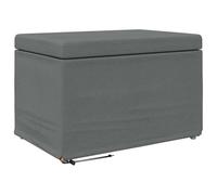 Qnhdfrt Dark Gray Fabric Rectangular Backless Stool