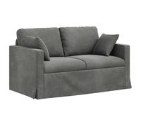 Qnhdfrt Dark Gray Velvet 2-Seater Modular Sofa