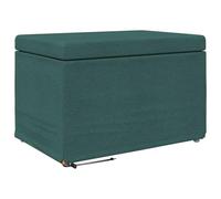 Qnhdfrt Dark Green Fabric Rectangular Ottoman Stool