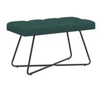 Qnhdfrt Dark Green Fabric Tufted End of Bed Bench with Metal Legs