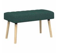Qnhdfrt Dark Green Tufted Fabric End of Bed Bench