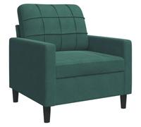 Qnhdfrt Dark Green Velvet Accent Chair with Metal Frame