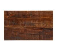 Qnhdfrt Dessus de Table 50x20x3,8 cm en Bois de Récupération Massif - Plateau de Table Rectangulaire Rustique et Épuré pour Renouveler Meuble de Salle à Manger, Bureau ou Café