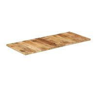 Qnhdfrt Dessus de Table en Bois de Manguier Massif 140x60 cm - Plateau de Table Rectangulaire Rustique Épaisseur 25-27 mm pour Bureau, Table Basse, Salle à Manger, Restaurant et Café