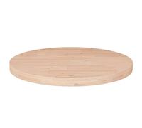 Qnhdfrt Dessus de Table Rond Ø50x2,5 cm, Plateau en Bois de Chêne Massif Non Traité pour Rénovation de Table Basse, Table d'Appoint, Meuble de Salon, Café et Restaurant