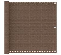 Qnhdfrt Écran de Balcon Marron 90 x 800 cm - Brise-Vue Occultant en PEHD Respirant avec Oeillets en Aluminium et Corde de 12 m pour Terrasse, Jardin et Balustrade Extérieure