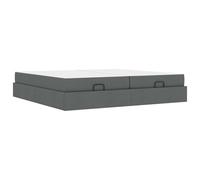 Qnhdfrt Emperor Bed Frame with Mattresses and Storage Drawers, Dark Gray