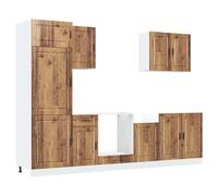Qnhdfrt Ensemble Cuisine Complète 7 Pièces, Bois d'Ingénierie