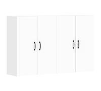Qnhdfrt Ensemble d'armoires murales en bois blanc 69,5 x 34 x 90 cm - Armoires suspendues modernes avec espace de rangement - Montage mural - Buffet de cuisine, couloir, salon