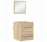 Qnhdfrt Ensemble de meubles de salle de bain avec tiroir - Marron - 41 x 38,5 x 48 cm - En bois moderne - Pour petites salles de bains et WC d'invités