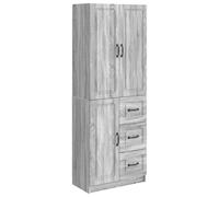 Qnhdfrt Ensemble de Meubles de Salon 2 Pièces Meuble TV et Armoire Murale Suspendue en Bois d'Ingénierie Rangement Modulaire avec Étagères Portes et Tiroirs pour Entrée Bureau Couleur Sonoma Gris