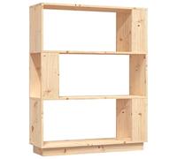 Qnhdfrt Étagère à livres en bois de pin massif, 80 x 25 x 101 cm, sans paroi arrière, pour bureau, couloir, salon, design moderne et durable, marron
