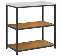 Qnhdfrt Étagère de Cuisine en Acier 90x50x92cm Meuble de Rangement Style Moderne avec Planches pour Micro-Ondes Ustensiles Pot et Vaisselle Organisateur de Plan de Travail Couleur Rouillé
