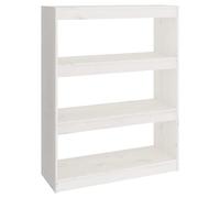 Qnhdfrt Étagère en pin massif 80 x 30 x 103,5 cm, à 3 compartiments, aussi séparateur de pièce, salon, couloir, chambre à coucher