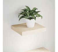 Qnhdfrt Étagère flottante en bois avec placage chêne, 23 x 23,5 x 4 cm, système de montage invisible pour décoration murale et espace de rangement dans la cuisine, la salle de bain, le salon