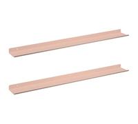Qnhdfrt Étagère Flottante Rose, Lot de 2 Étagères Murales en Acier 80 cm, Étagère Invisible Gain de Place pour Salon, Bureau et Chambre, Décoration Murale Moderne au Fini Mat