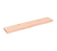 Qnhdfrt Étagère murale, 100 x 20 x 4 cm, en chêne massif, bord naturel, non traité, rustique, espace de rangement pour cuisine, salle de bain, salon, étagère murale
