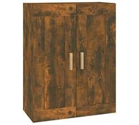 Qnhdfrt Étagère murale, 69,5 x 32,5 x 90 cm, capacité de charge de 60 kg, chêne fumé, buffet/bibliothèque, salon, chambre à coucher, couloir, cuisine, salle de bain