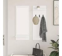 Qnhdfrt Étagère murale, blanche, 70 x 10 x 90 cm, avec miroir et 2 étagères en bois dérivé du bois, design moderne, pour couloir, chambre à coucher et salon
