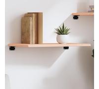 Qnhdfrt Étagère murale en chêne massif non traité, 60 x 40 x 2 cm, rustique, fabriquée à la main, avec bord naturel, pour cuisine, salle de bain, salon, comme étagère murale ou bibliothèque