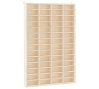 Qnhdfrt Étagère murale en contreplaqué 40 x 4,5 x 60 cm avec 56 compartiments, design moderne, vitrine de collection robuste pour salon, chambre et couloir