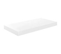 Qnhdfrt Étagère murale, flottante, blanc brillant, 50 x 23 x 3,8 cm, en MDF avec structure en nid d'abeille, support invisible, capacité de charge 7 kg, design moderne, pour salon, couloir, chambre à