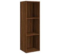 Qnhdfrt Étagère sur pied, en chêne marron, 36 x 30 x 114 cm, stable, avec 3 compartiments, utilisable comme petit meuble TV, moderne et peu encombrant, pour salon, couloir, chambre à coucher