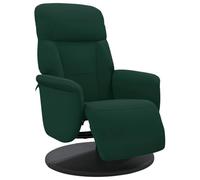Qnhdfrt Fauteuil de relaxation, en velours, vert foncé, avec fonction de couchage manuel, pivotant à 360°, durable, design moderne, 71 x 91 x 105,5 cm, fauteuil de lecture confortable pour salon
