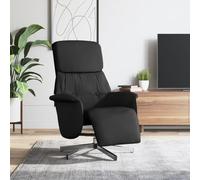 Qnhdfrt Fauteuil de relaxation, noir, avec fonction de couchage manuel, 71 x 91 x 105 cm, en tissu pivotant, design moderne, pour salon, chambre à coucher, balcon
