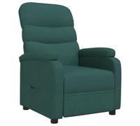 Qnhdfrt Fauteuil de relaxation vert foncé - Fonction couchage manuel - 3 positions - 100 % polyester - Bois / métal - 75 x 91 x 101 cm - Moderne et confortable - Durable