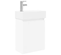 Qnhdfrt Floating Bathroom Vanity with Ceramic Sink and Faucet, White