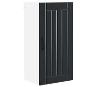 Qnhdfrt Front de lave-vaisselle Lucca, façade de cuisine 40 x 31 x 80 cm, cuisine encastrée moderne, façade de meuble en bois, design revêtement de cuisine en noir, facile d'entretien