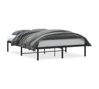 Qnhdfrt Full Metal Bed Frame, Black Steel Platform Bed with Slats