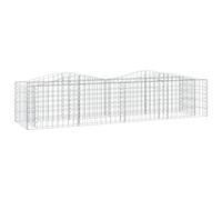 Qnhdfrt Galvanized Steel Arched Gabion Planter Bed, 200x50x50 cm