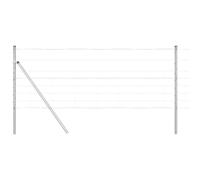 Qnhdfrt Galvanized Steel Garden Fence Kit with Stakes, 164x2.6 ft