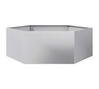 Qnhdfrt Galvanized Steel Hexagon Raised Garden Bed, 54x47x18 inches | Features an open bottom to protect roots, suitable for growing vegetables, herbs, and flowers in outdoor yards.