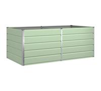 Qnhdfrt Galvanized Steel Raised Garden Bed, 195x100x75 cm, Pastel Green