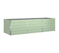 Qnhdfrt Galvanized Steel Raised Garden Bed, 290x100x75cm, Pastel Green